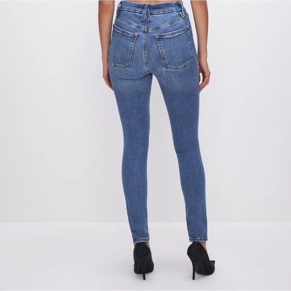 Good American POWER STRETCH PULL-ON SKINNY JEANS (size 3)Large - Picture 2 of 8